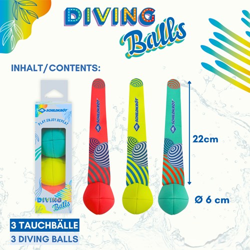 Bolas de buceo de neopreno - juguete acuático para niños - pack de 3-2