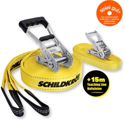 Schildkröt slackline set con teaching line para equilibrio y diversión