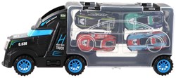 Camión de juguete con 4 coches incluidos - 33x12x7cm - Vehículo de juguete