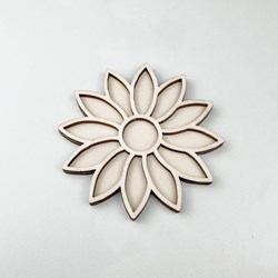 FiQ houten vulvorm Zonnebloem - 12×12 cm