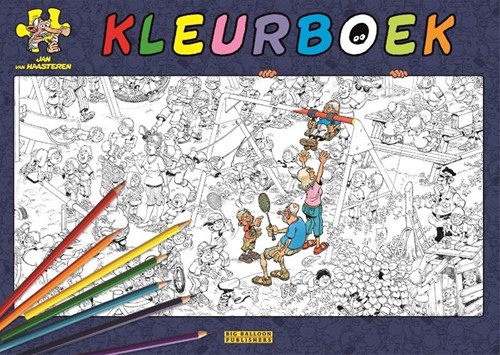 Big Balloon libro para colorear Jan van Haasteren para niños 7+ creativo