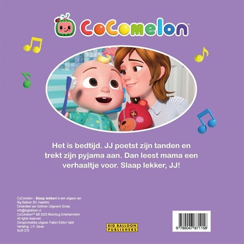 Big Balloon Cocomelon libro de cartón Buenas noches para niños de 2 años+-2