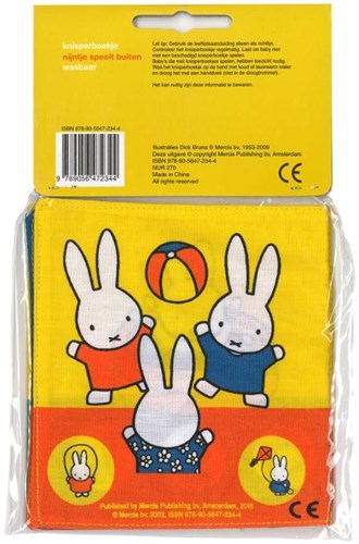 Mercis libro crujiente Miffy juega fuera libro para bebés 0+ meses-2