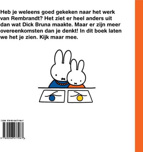 Mercis Arte libro infantil Miffy x Rembrandt edición de arte tapa dura-2