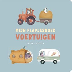Mercis libro con solapas vehículos cartón Little Dutch 1+ interactivo