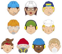 Harlekijn máscaras de trabajadores de la construcción - máscaras creativas para niños-2