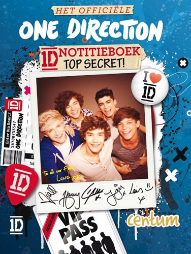 Harlekijn One Direction cuaderno Top Secret - con pegatinas y fotos