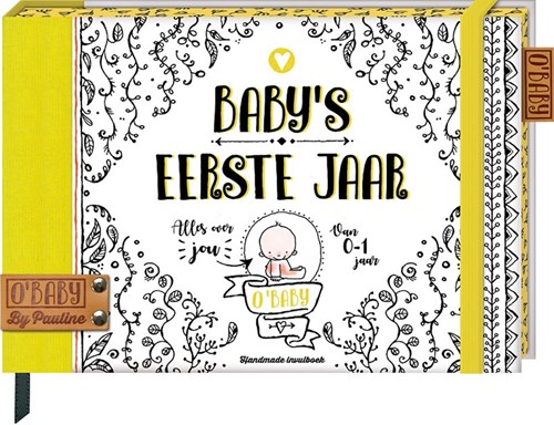 Image Books libro de recuerdos para bebé O'Baby primer año tapa dura amarillo