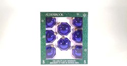 8 bolas de cristal de 6 cm azul brillo