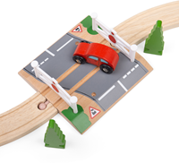 BigJigs vías de tren de madera - paso a nivel - juguete de madera-3