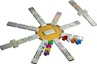 Tactic - Juego de dominó Mexican Train en caja de lata - juego familiar-2
