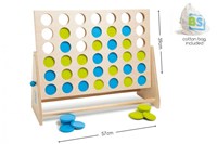 BS Toys juego de cuatro en línea de madera - extra grande - juguete estratégico-2