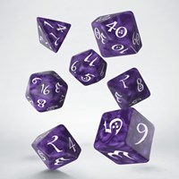 Q-Workshop RPG clásico - Juego de dados blancos y lavanda (7)-2