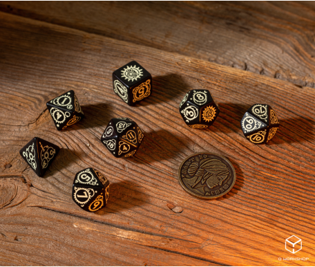 Q-Workshop Set de dados The Witcher - Ciri - De Zireael (7 piezas + moneda)-3