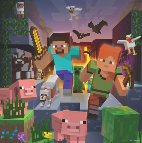 Ravensburger puzzle Minecraft Biomes - Rompecabezas infantil 3x49 piezas-3