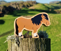 Lanka Kade juguete de madera pony Shetland - educativo y duradero-2