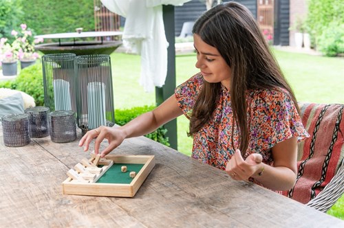 Twisk Shut the Box juego de dados de madera 28 x 20 x 4,5 cm-2