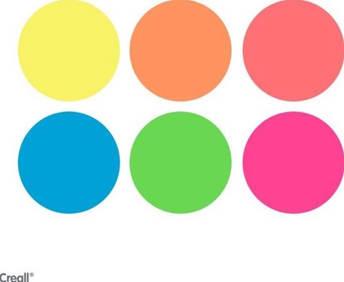 Creall pintura témpera - Set Fluor 6x250ml para niños y creativos-2