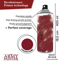 The Army Painter base primer - spray negro mate para miniaturas-3