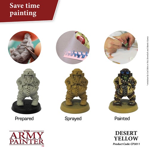 The Army Painter spray de color juguete - Imprimación Desert Yellow para miniaturas-2