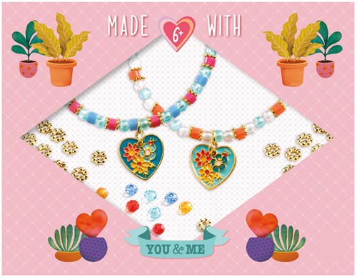 Djeco L'ART DU FIL - PERLES & BIJOUX Enfilage Cœur - FSC MIX