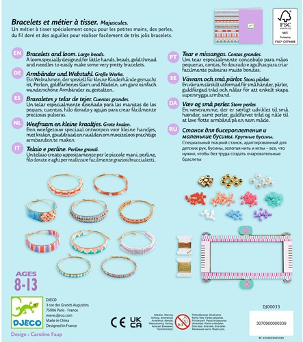 Djeco PERLES & BIJOUX - TECHNIQUES Majuscules - FSC MIX (PACKAGING)
