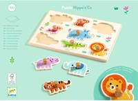 Djeco PUZZLES BOIS - PUZZLES GROS BOUTONS Hippo'n'Co - FSC 100%