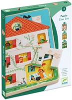 Djeco PUZZLES BOIS - PUZZLES 3 NIVEAUX Chez Leo - FSC 100%