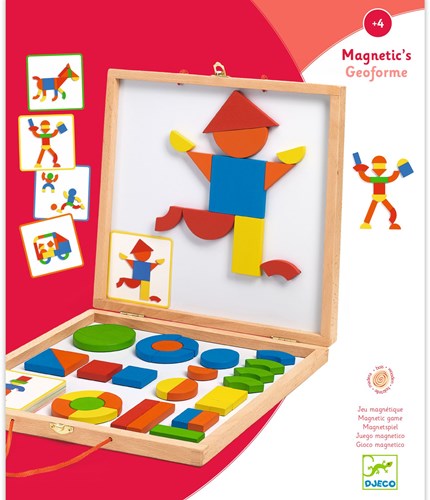 Djeco JEUX  EDUCATIFS BOIS - MAGNETIQUES BOIS Géoforme - FSC 100%