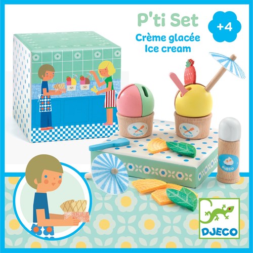 Djeco JEUX D'IMITATION - GOURMANDISES P'TI SET Crème glacée - FSC 100%