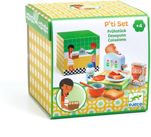 Djeco JEUX D'IMITATION - GOURMANDISES P'TI SET Petit déjeuner - FSC 100%