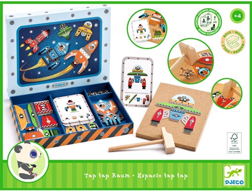 Djeco JEUX  EDUCATIFS BOIS - JEUX DE TAP TAP Tap tap space