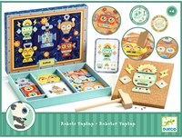 Djeco JEUX  EDUCATIFS BOIS - JEUX DE TAP TAP Tap tap robots - FSC 100%