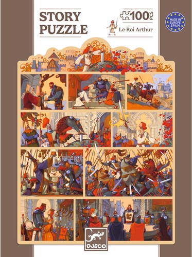 Djeco PUZZLES - STORY PUZZLES Le Roi Arthur - 100pcs - FSC MIX