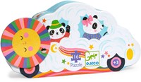 Djeco PUZZLES - PUZZLES SILHOUETTES Voiture nuage - 16 pcs - FSC MIX