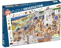 Djeco PUZZLES - PUZZLES OBSERVATION Le château fort - 100 pcs - FSC MIX