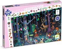 Djeco PUZZLES - PUZZLES OBSERVATION La forêt enchantée - 100 pcs - FSC MIX