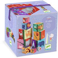 Djeco PREMIER ÂGE - BABY COULEURS 10 cubes Nature & animaux - FSC MIX