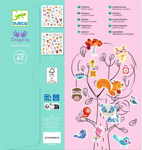Djeco LES PETITS CADEAUX DES GRANDS - STICKERS Petits amis - FSC MIX (PACKAGING)