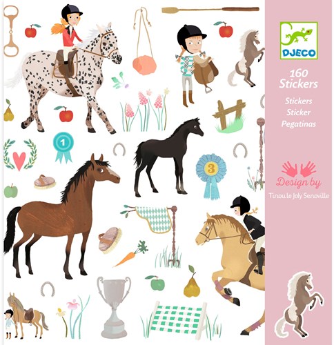 Djeco LES PETITS CADEAUX DES GRANDS - STICKERS Les chevaux - FSC MIX (PACKAGING)