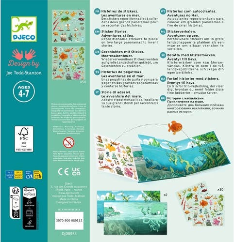 Djeco LES PETITS CADEAUX DES GRANDS - STICKERS Les aventures en mer - FSC MIX