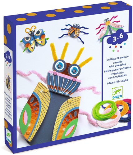 Djeco LES PETITS - ENFILAGE Bestioles en fils chenille - FSC MIX