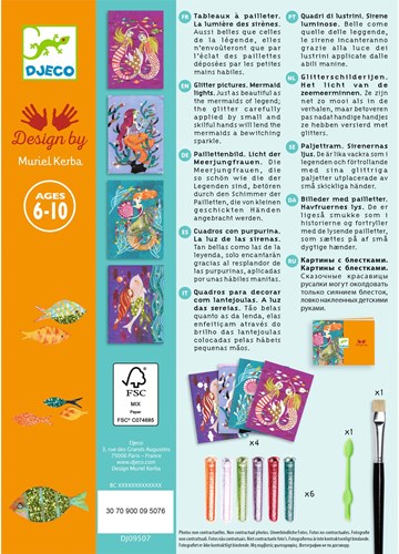 Djeco LES PLUS GRANDS - TABLEAUX A PAILLETTER La lumière des sirènes - FSC MIX