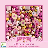 Djeco L'ART DU FIL - PERLES & BIJOUX Perles bois - Oiseaux