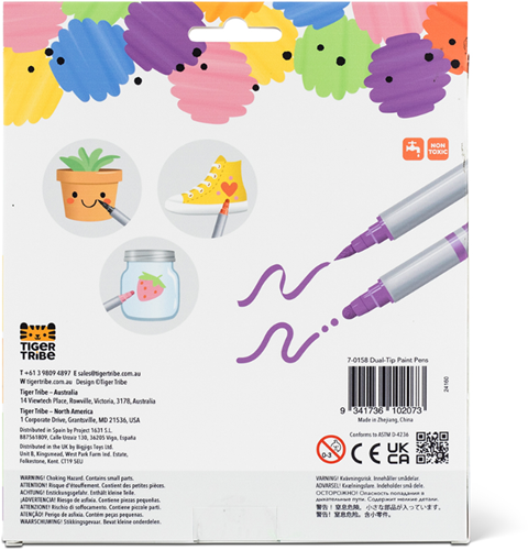 Tiger Tribe rotuladores pintura dual tip - marcadores creativos para niños-2