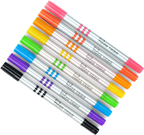 Tiger Tribe rotuladores pintura dual tip - marcadores creativos para niños-3