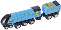 Bigjigs locomotora de vapor de madera - Juguete réplica Mallard-2