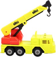 Siku camión grúa hidráulica - vehículo de construcción juguete amarillo rojo-2
