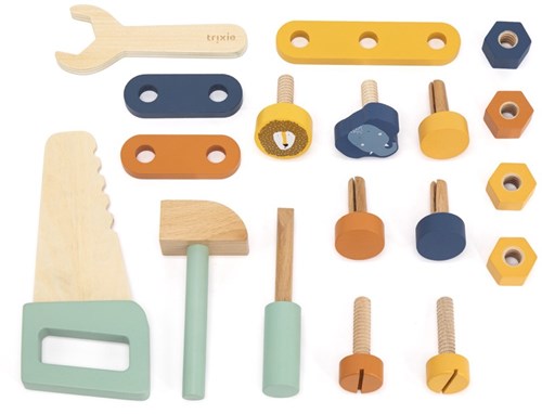 Trixie caja de herramientas de madera juguete para niños - madera duradera-2