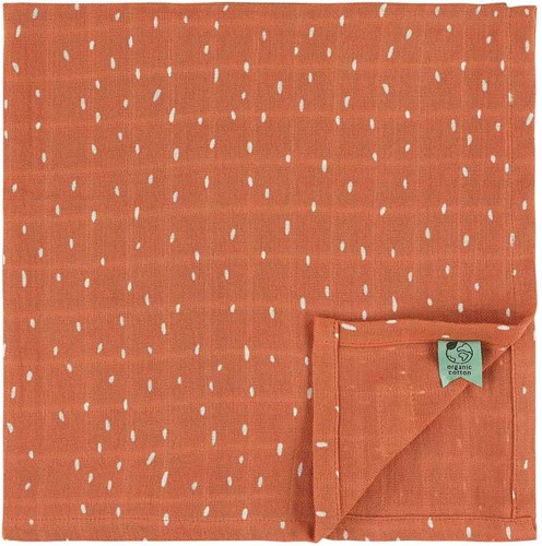 Trixie textil para bebés muselinas 3-pack 55x55cm naranja Fierce Fox-2